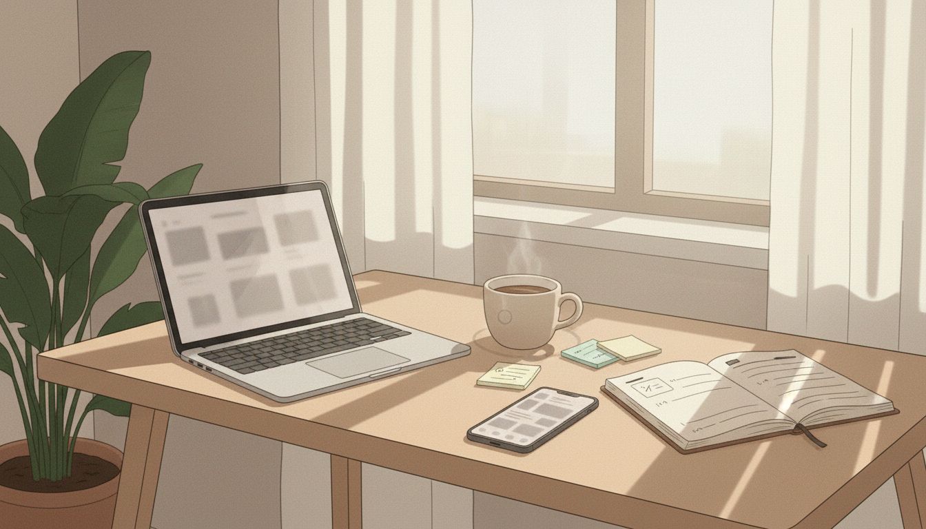 Overwhelmed afternoon energy drain moment at desk