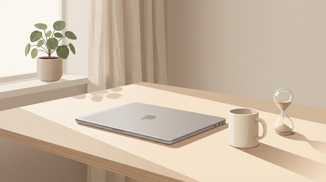 Person taking a small calming pause