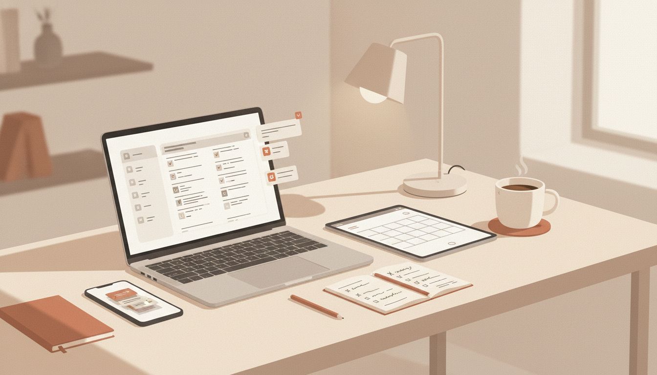 Overwhelmed schedule and digital notifications piling up