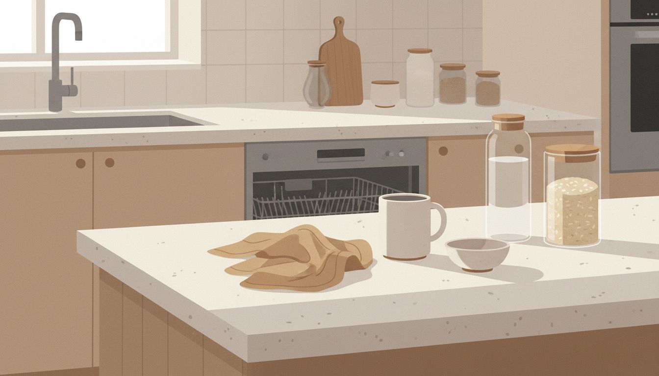 Simple daily reset routine in kitchen