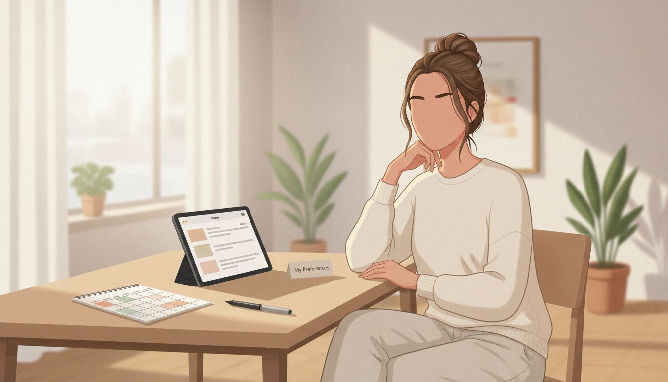 A calmer routine supported by simple systems