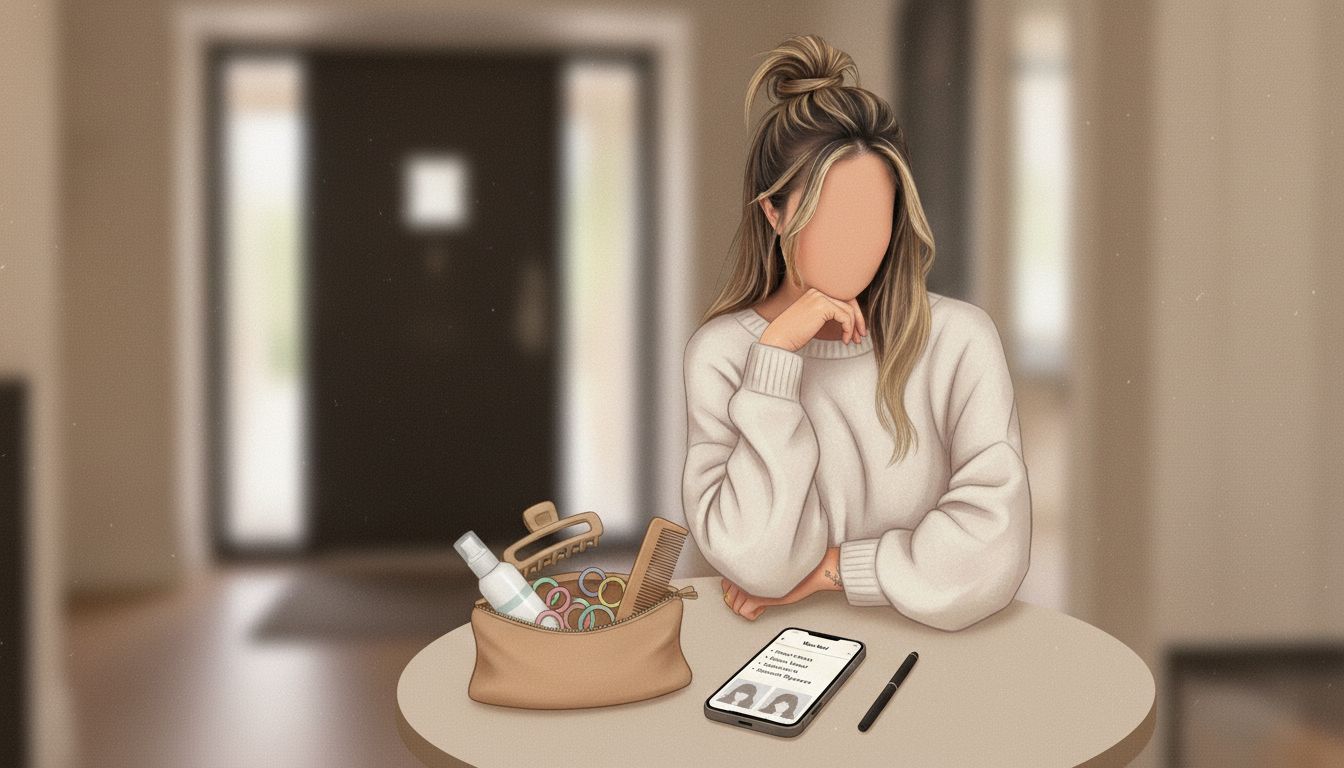 Organized hairstyle reference library for salon visit