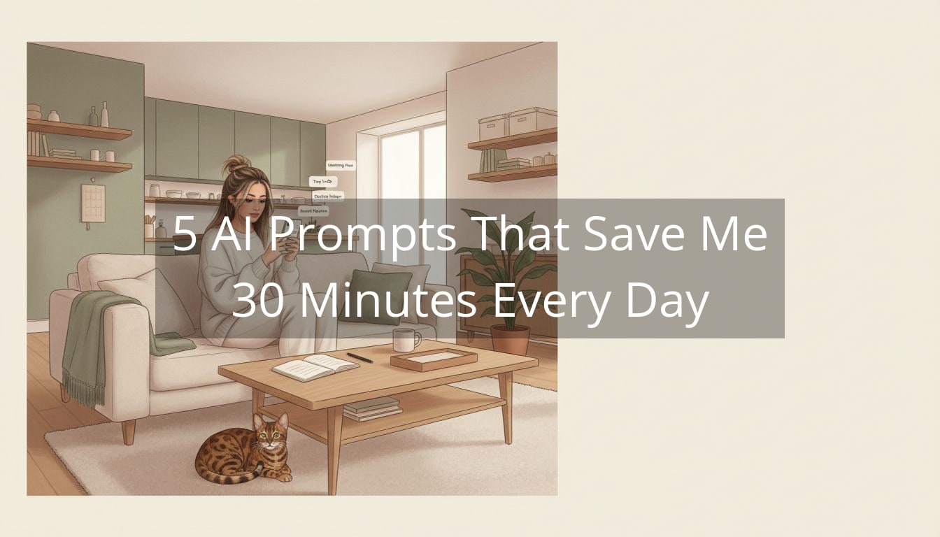 5 AI Prompts That Save Me 30 Minutes Every Day