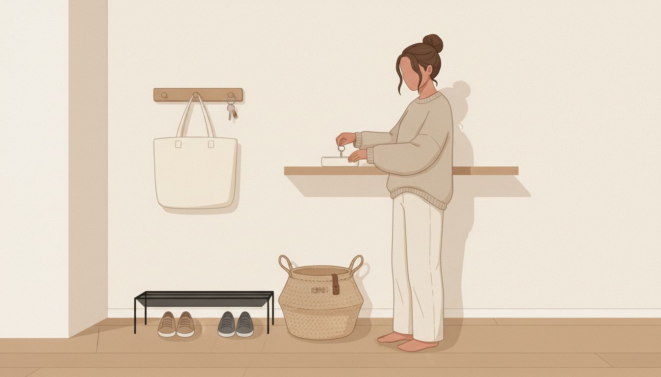 Calm living space with fewer visible items