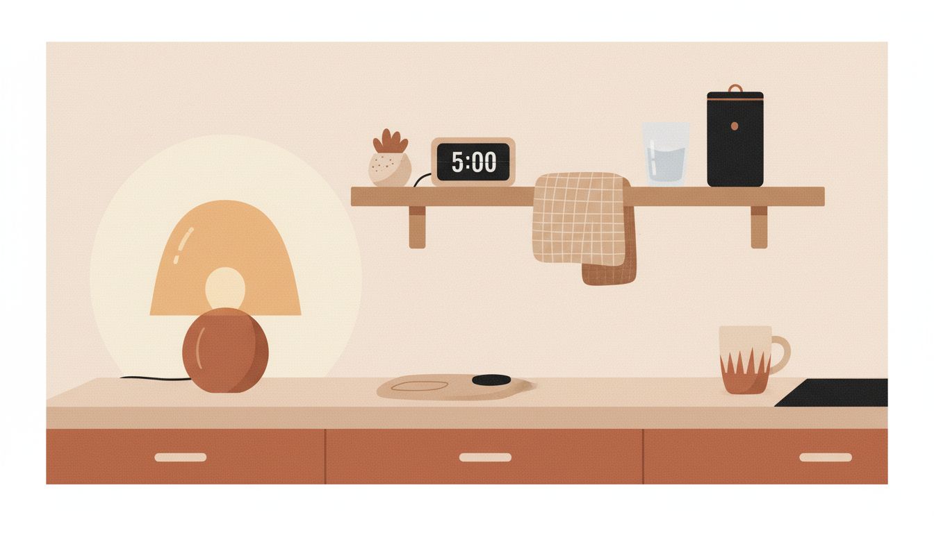 Calm evening reset routine at home