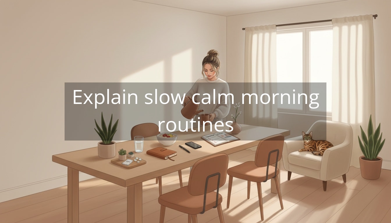 Explain slow calm morning routines