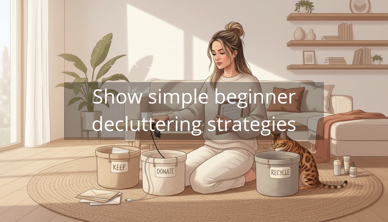Show simple beginner decluttering strategies