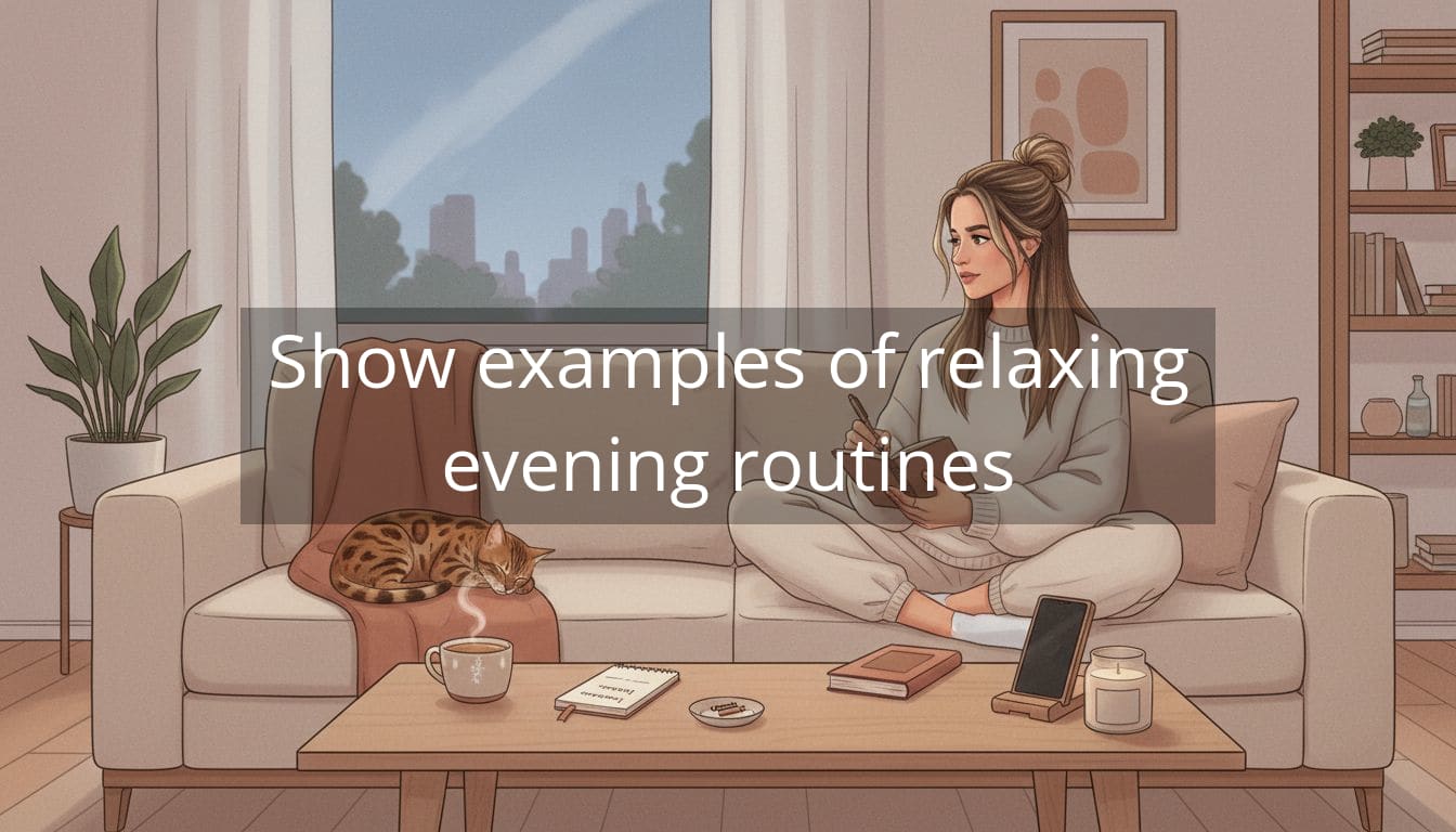 Show examples of relaxing evening routines