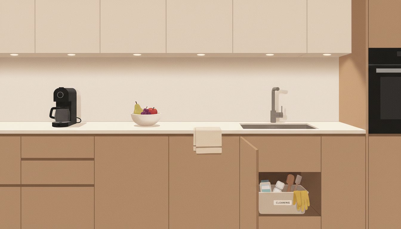 Organized storage bins and labeled home containers