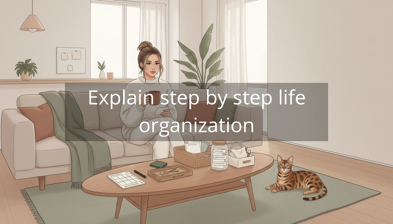Explain step by step life organization