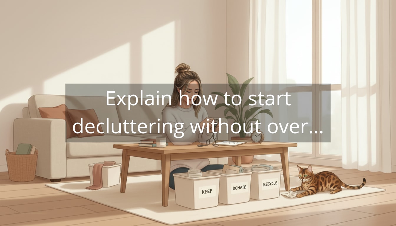 Explain how to start decluttering without overwhelm