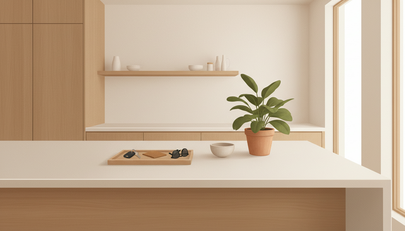 Calm minimalist home with open space