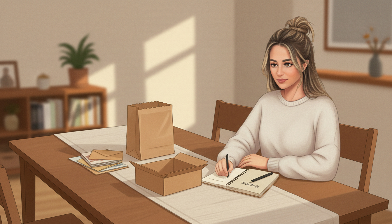 Simple decluttering system with labeled storage