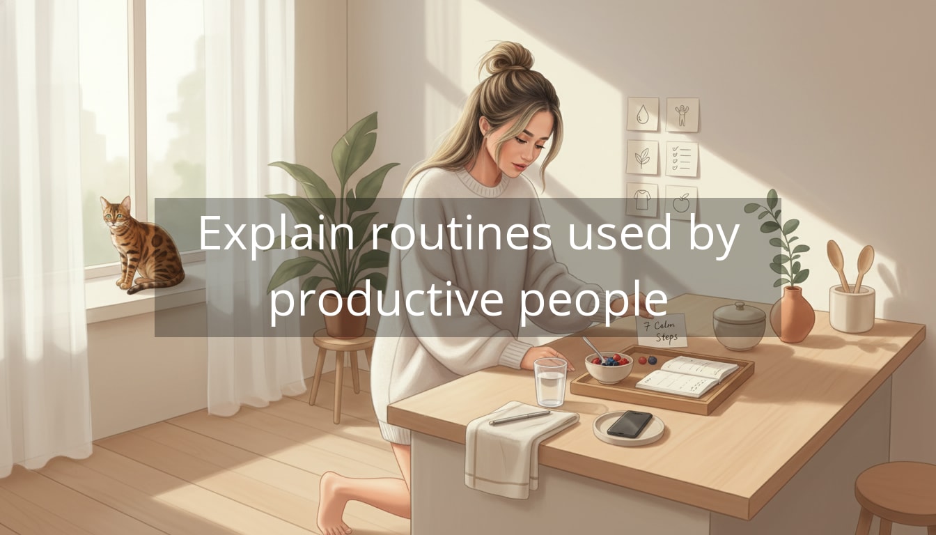 Explain routines used by productive people
