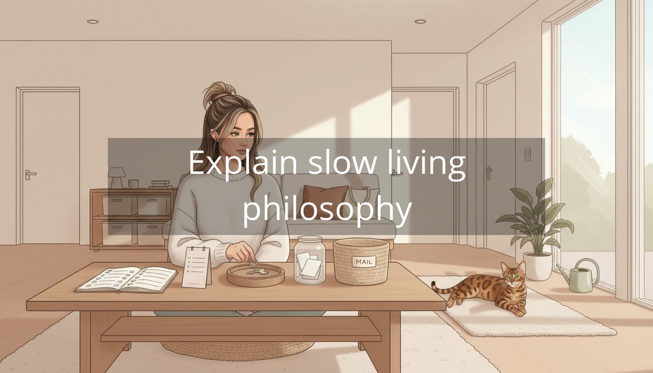 Explain slow living philosophy