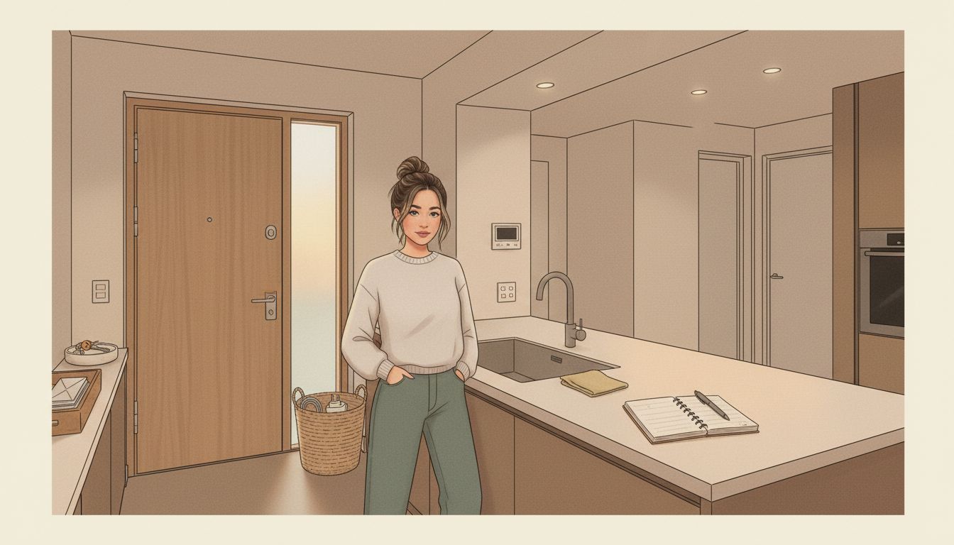 Tidy home space supporting a slower life