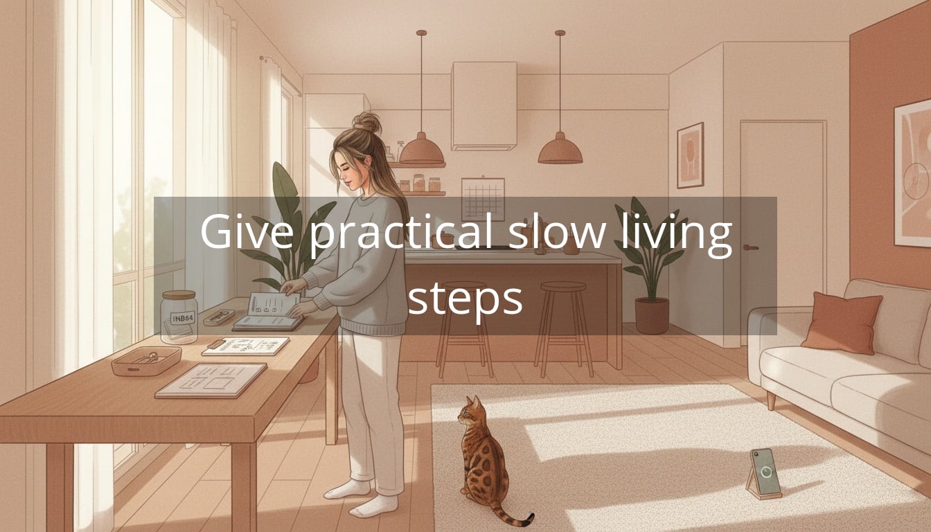 Give practical slow living steps