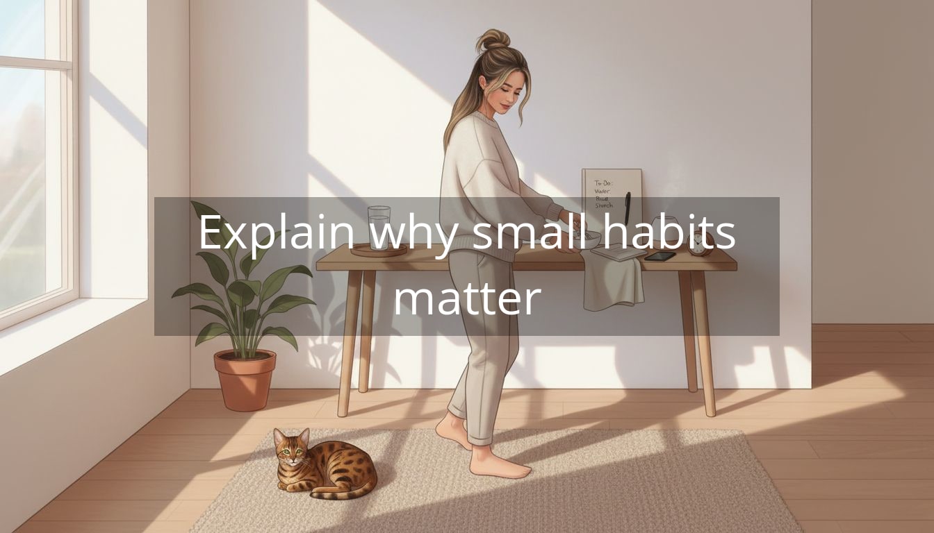 Explain why small habits matter