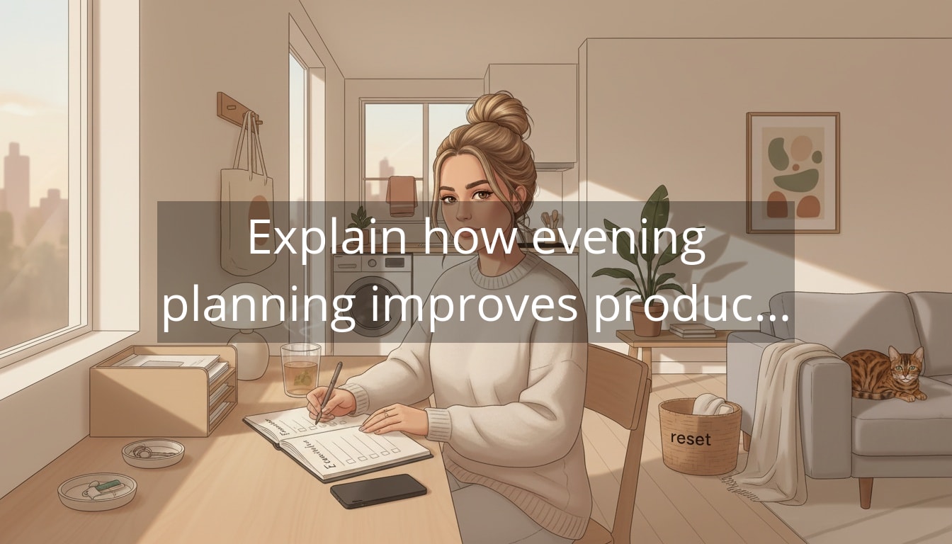 Explain how evening planning improves productivity