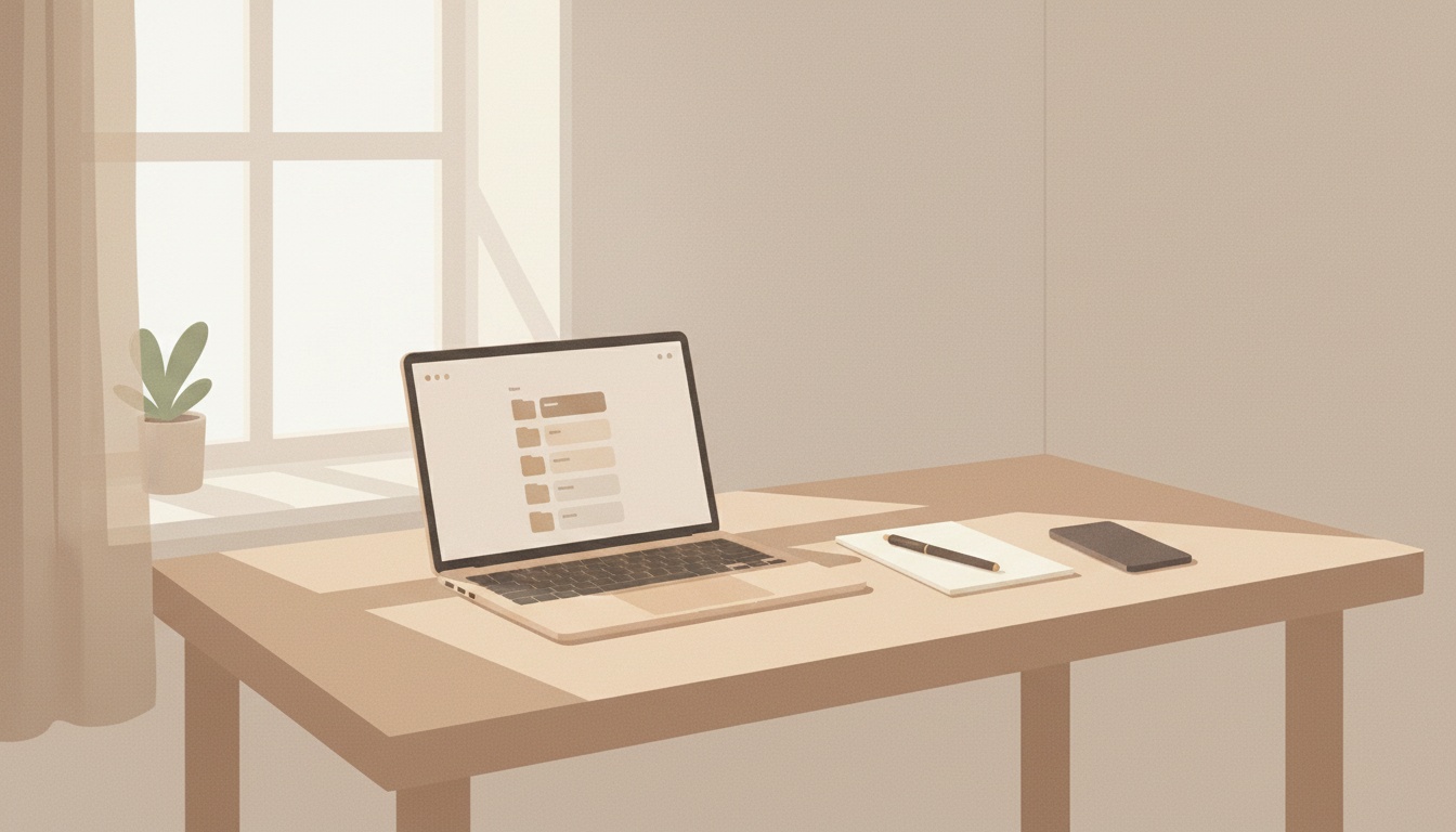 Laptop clutter with files and open tabs